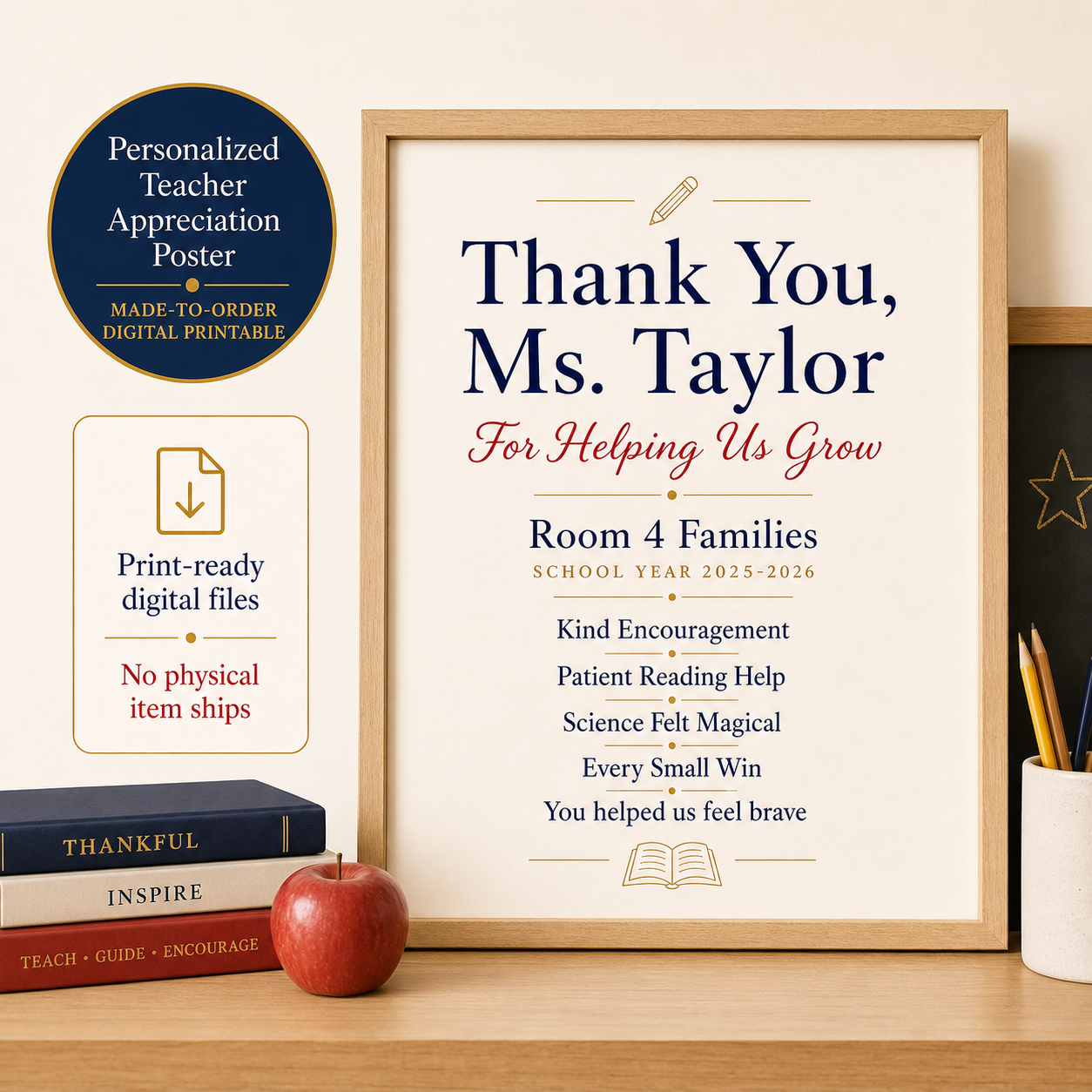 Personalized teacher appreciation gift preview
